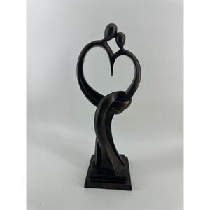 Touch of Class Bronze Heart Couple Sculpture Abstract Lovers Statue 20 Inch